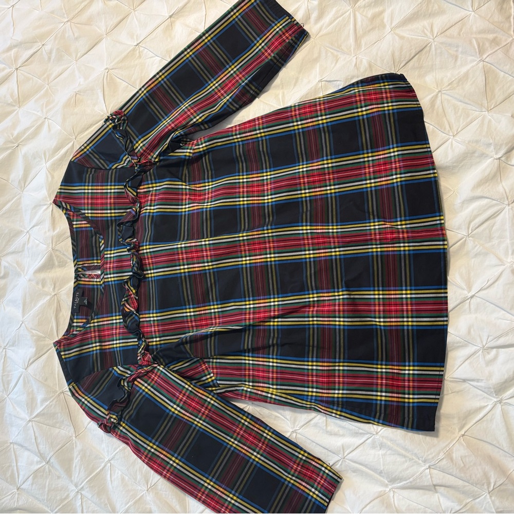 Talbots Multicolor Plaid Blouse